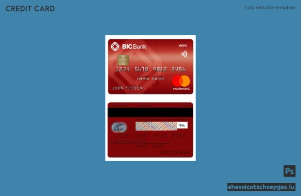 Beispielvorschau der BICBank Debit Mastercard aus Kambodscha